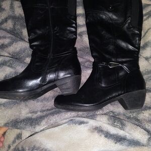 Women's Black Leather Boots